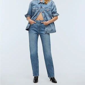 Madewell vintage straight dark wash jeans